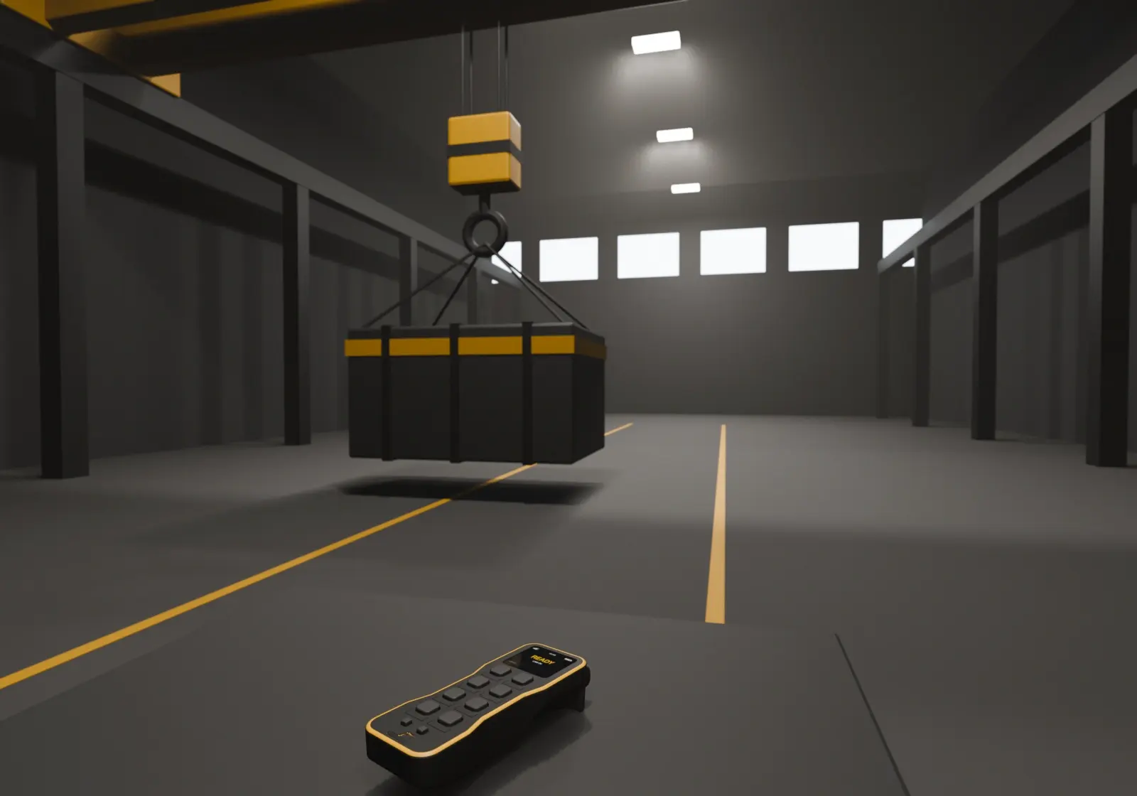 Remote control in an overhead crane hall